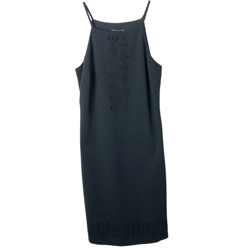 Banana Republic Factory NWT Women's Black Sleeveless Cut-Out Detail Dress Size 2